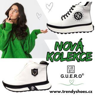 🤍🖤 Black & White elegance! 🖤🤍 Dva nové kožené modely GUERO právě dorazily na e-shop. Stylová kombinace bílé a černé =...